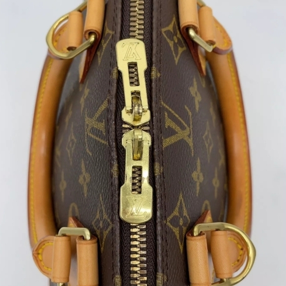 Louis Vuitton Alma PM Handbag in Monogram Canvas and Leather in Brown - Picture 9 of 16